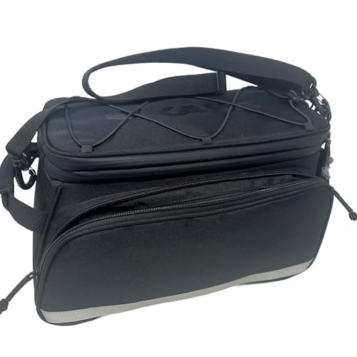 Expandable Rear Bike Rack Bag with Panniers Waterproof Trunk Bag