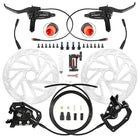 E-Bike 4-Piston Hydraulic Disc Brake Set Power-Off Pre-Bled