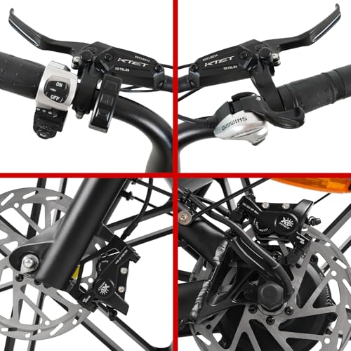 E-Bike 4-Piston Hydraulic Disc Brake Set Power-Off Pre-Bled