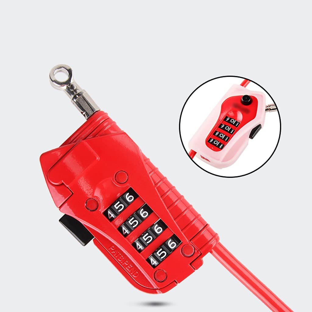 Bicycle Cable Lock 4-Digit Combination Anti-Theft Lock