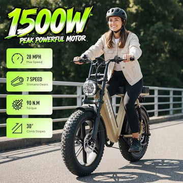 1500W Peak 20" Fat Tire All-Terrain Electric Bike