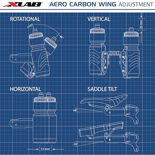 Carbon Dual Rear Water Bottle Carrier for Road & Triathlon Bikes