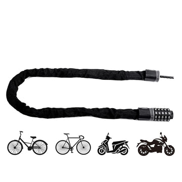 Anti-Theft Chain Bike Lock Steel Combination Lock 1.45M