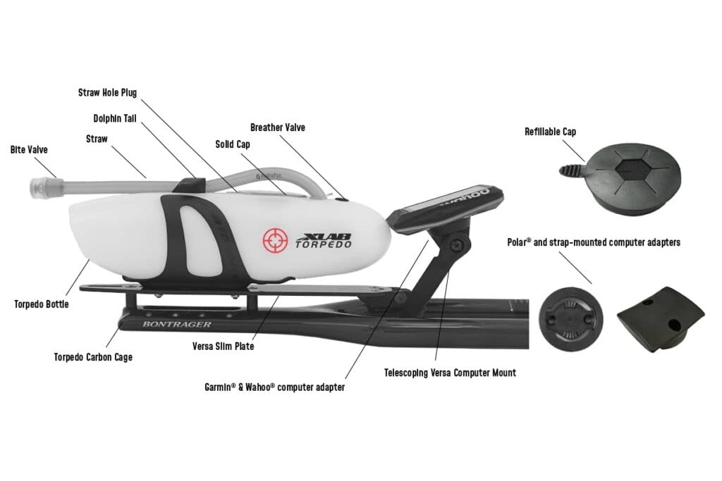 XLAB Torpedo Versa Slim Aero Drink System - Clear