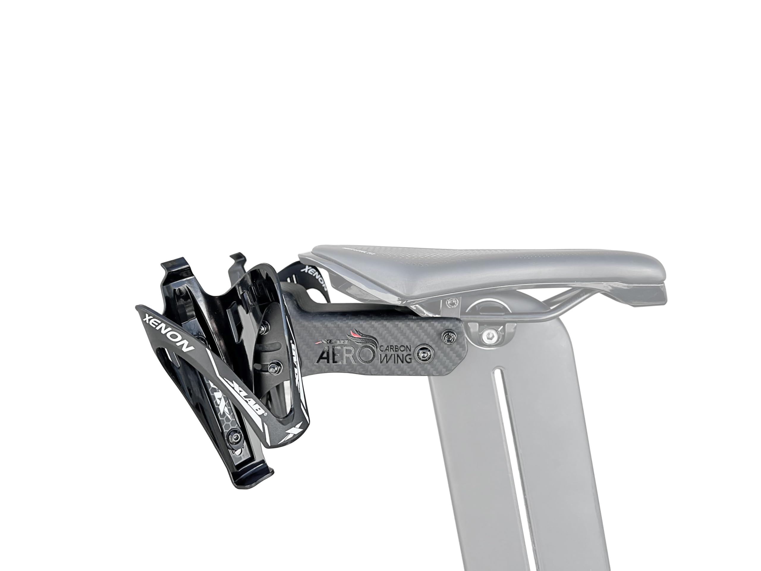 Carbon Dual Rear Water Bottle Carrier for Road & Triathlon Bikes
