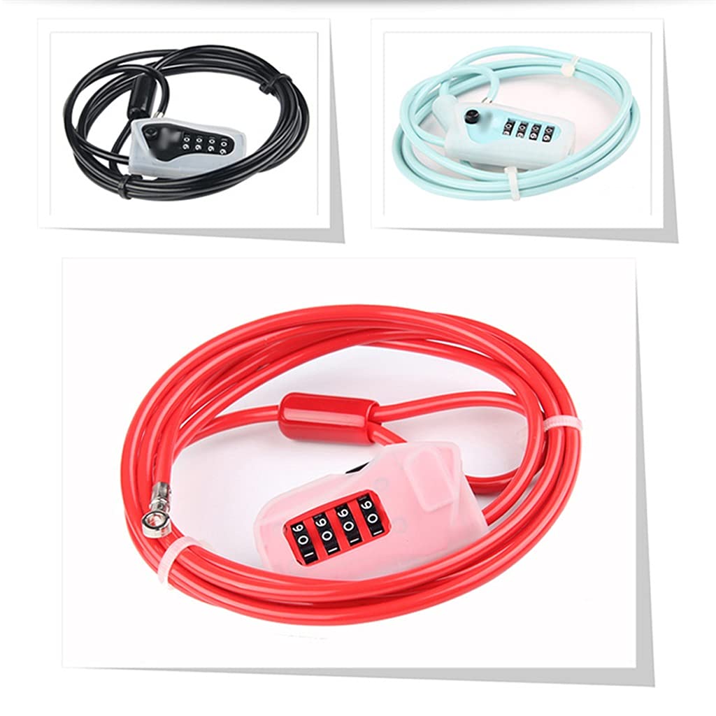 Bicycle Cable Lock 4-Digit Combination Anti-Theft Lock