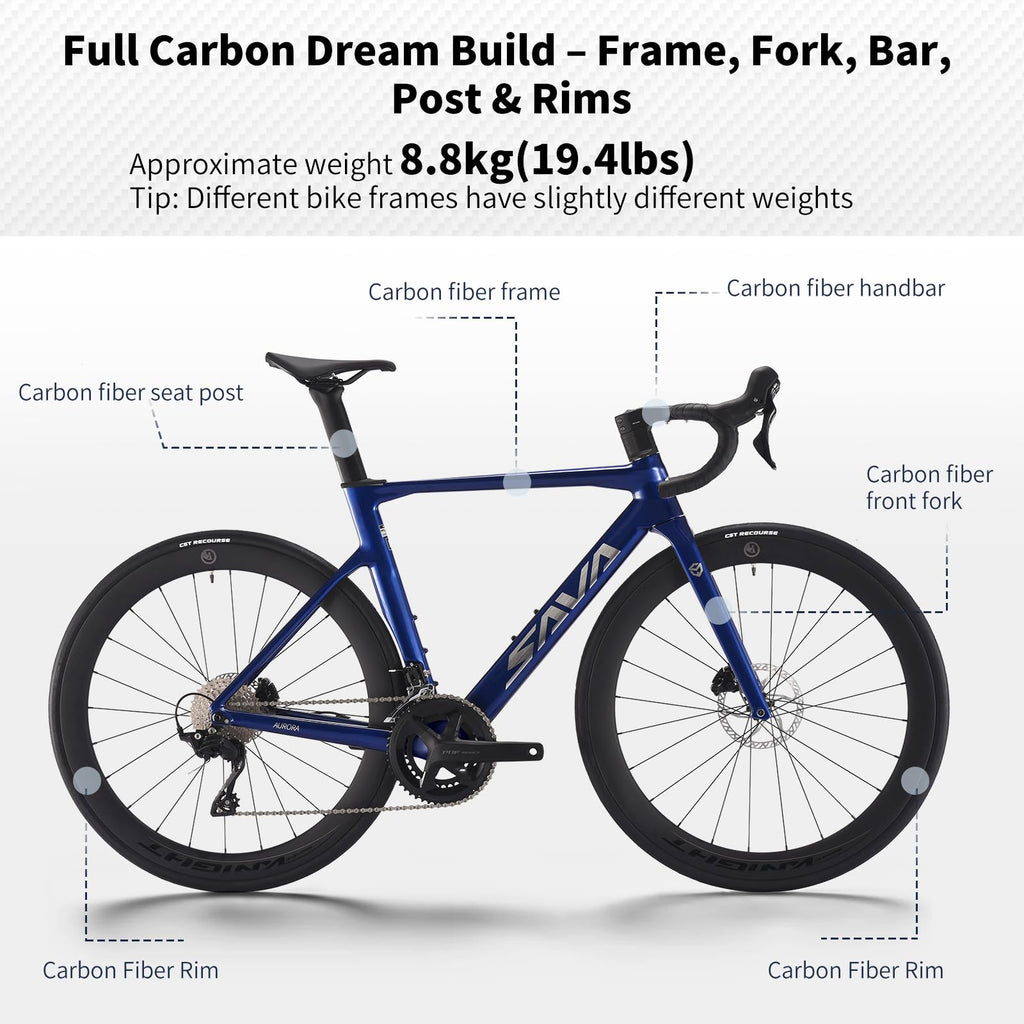 Full Carbon Racing Bike Shimano R7120 24-Speed Hydraulic Disc Brake