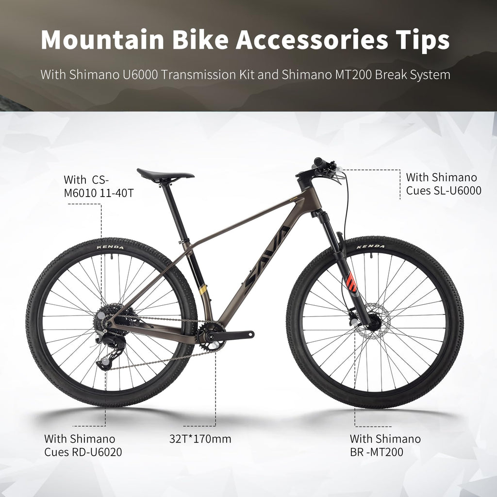 Carbon Fiber MTB Bike Shimano U6000 10-Speed Hydraulic Disc Brake