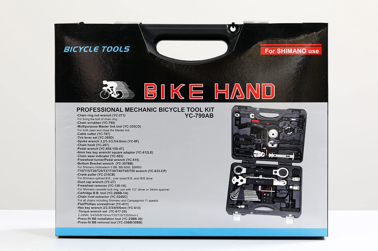 Bike Repair Tool Kit with Torque Wrench Storage Case