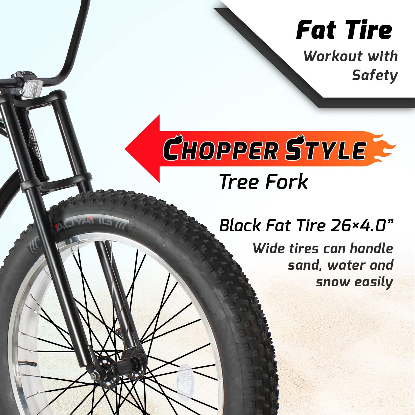 Stretch Beach Cruiser Bike 1/3/7-Speed Fat Tires