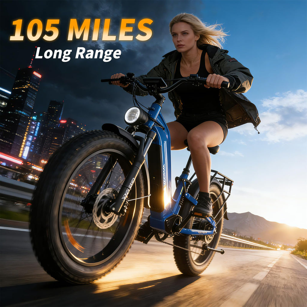 Dual Motor Electric Mountain Bike Full Suspension 26-Inch Fat Tires