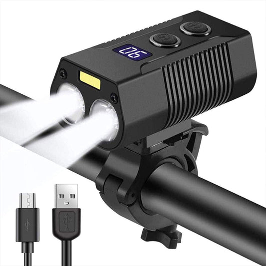 USB Rechargeable Bike Light High Lumens 2 LED 7 Modes