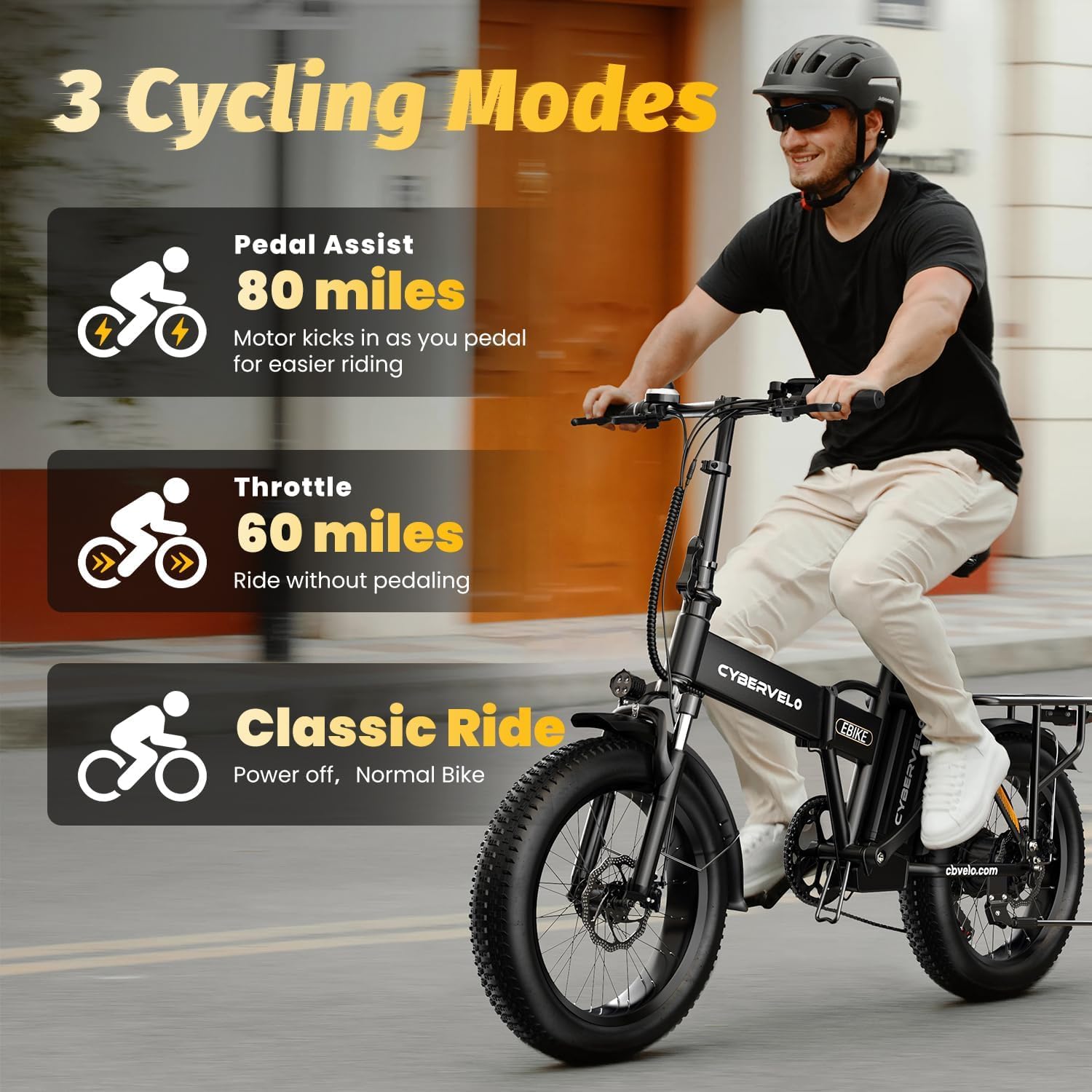 Folding Electric Bike 750W Motor 20-Inch Fat Tires