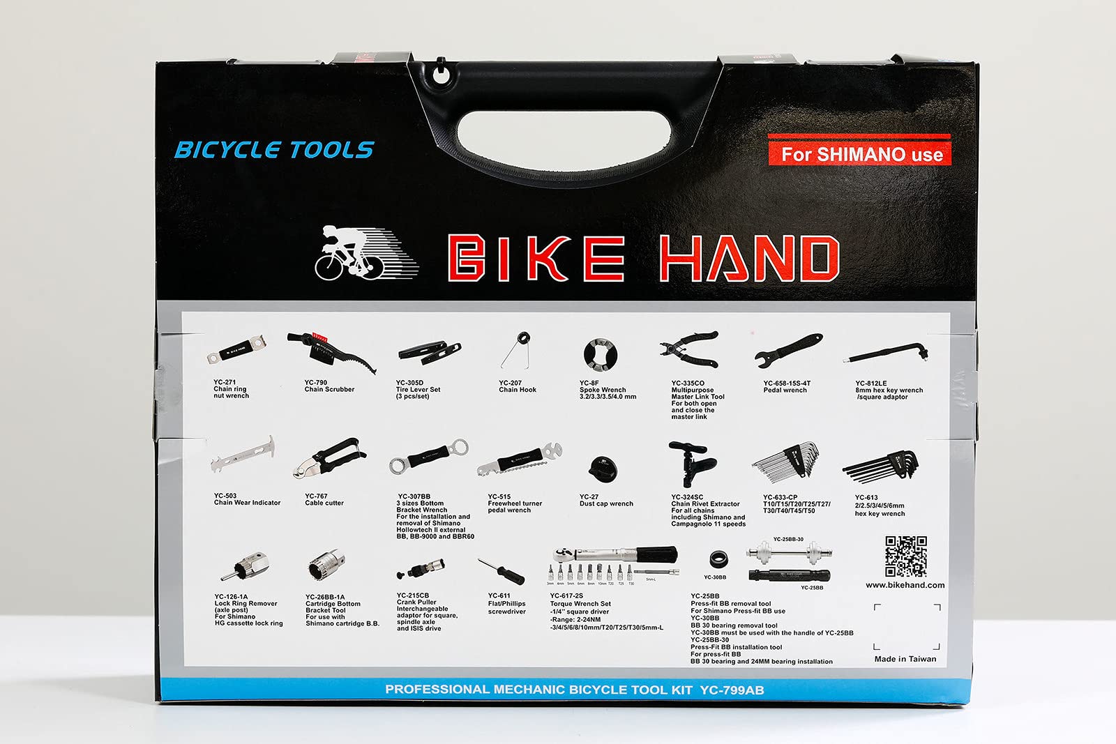 Bike Repair Tool Kit with Torque Wrench Storage Case