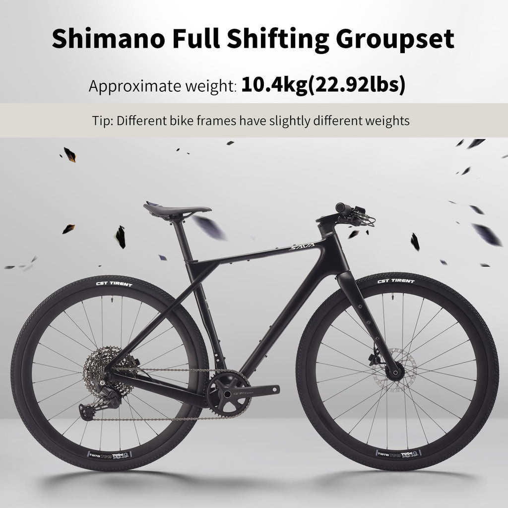T800 Carbon Gravel Bike Shimano U6000 11-Speed Hydraulic Disc Brake