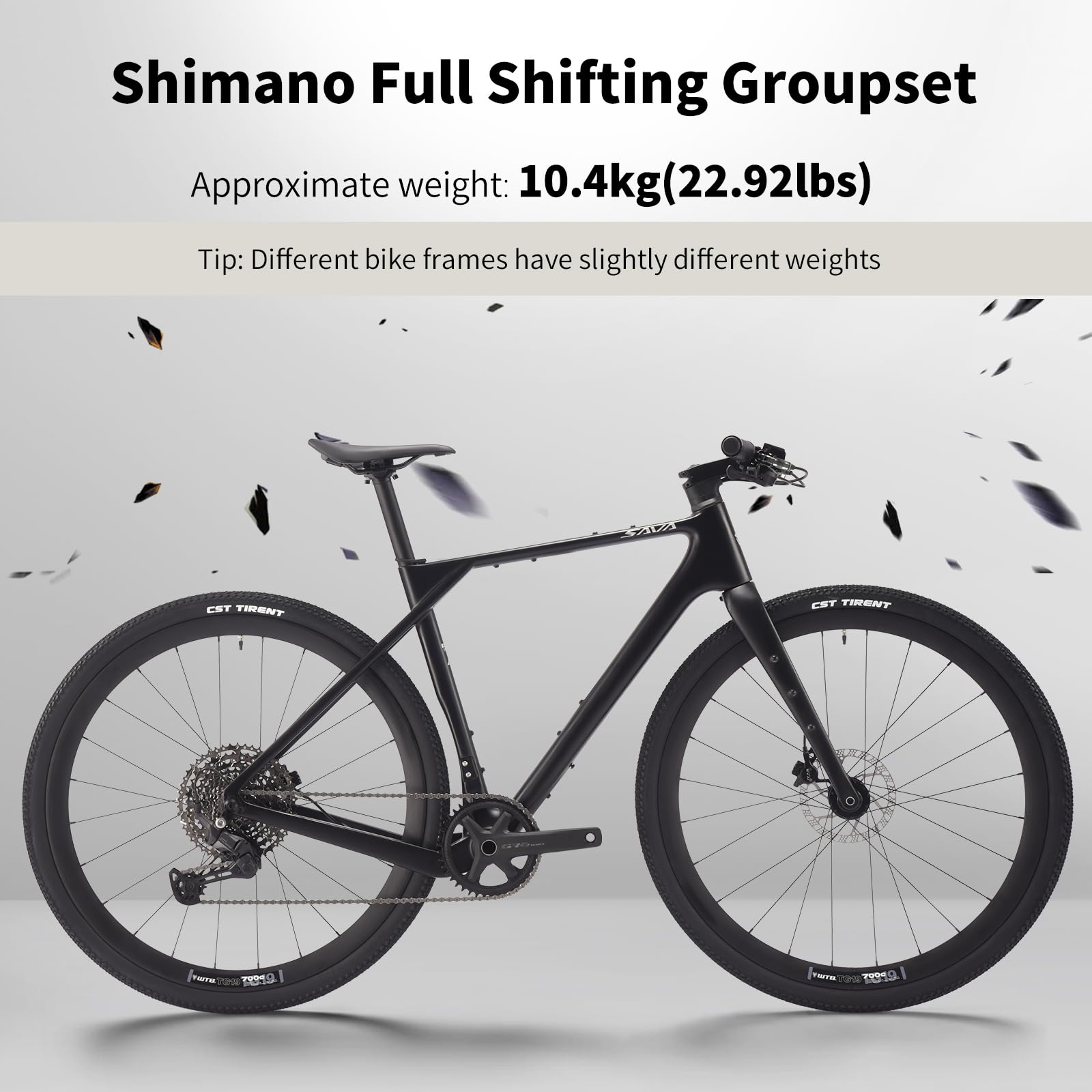 T800 Carbon Gravel Bike Shimano U6000 11-Speed Hydraulic Disc Brake
