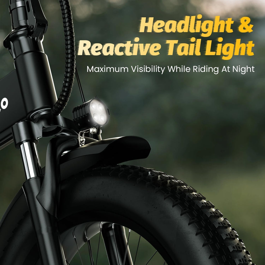 Folding Electric Bike 750W Motor 20-Inch Fat Tires