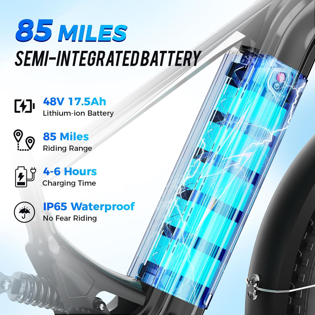 Electric Mountain Bike 1800W Motor 26x4.0 Fat Tires