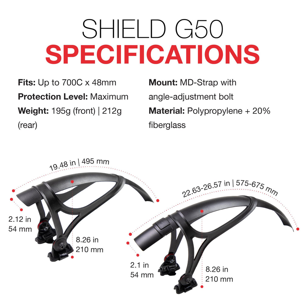 ZEFAL Shield G50 Gravel Bike Mudguard Set