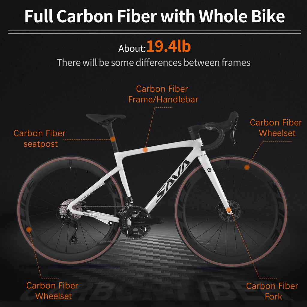 Carbon Road Bike Shimano 105 R7120 24-Speed Hydraulic Disc Brake