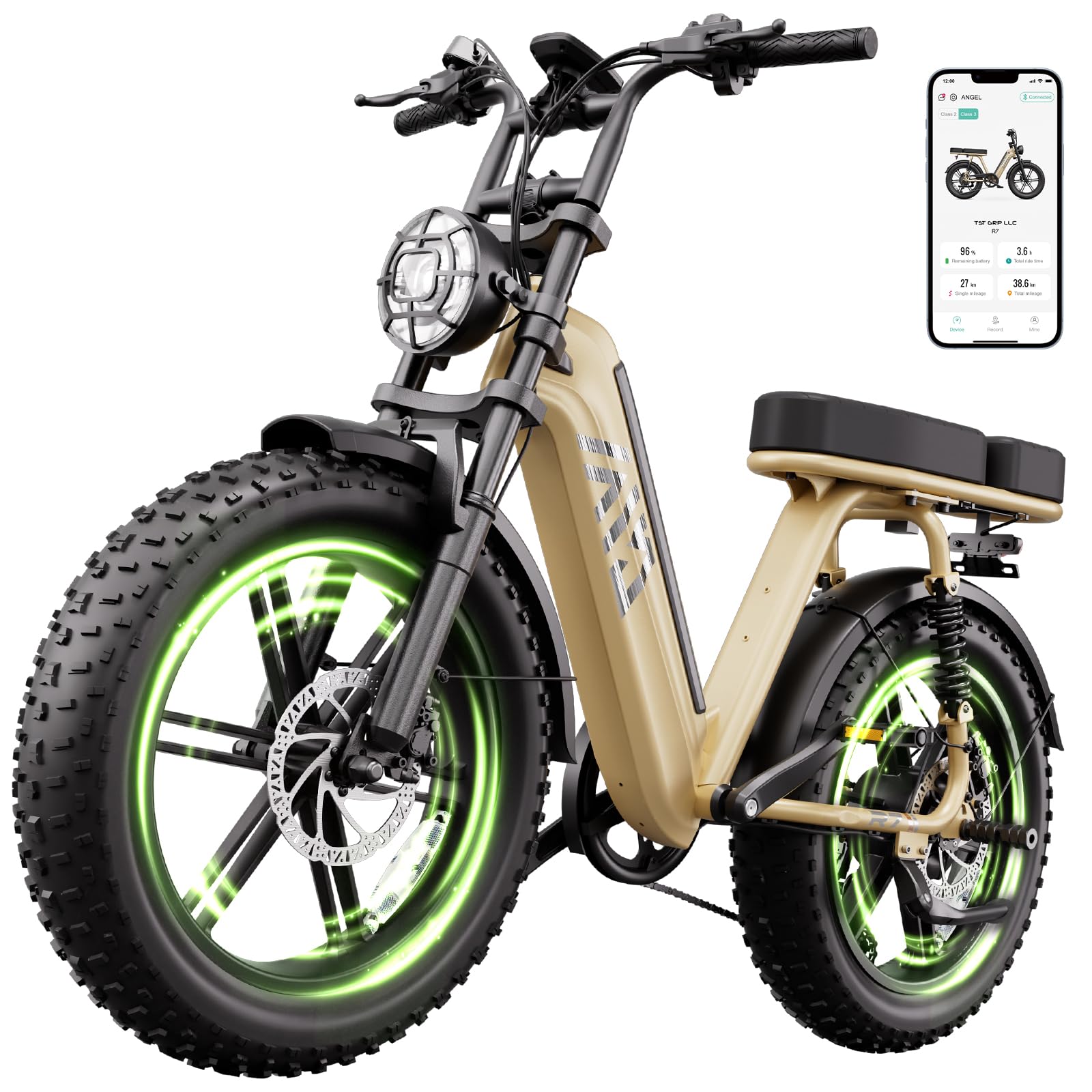 1500W Peak 20" Fat Tire All-Terrain Electric Bike