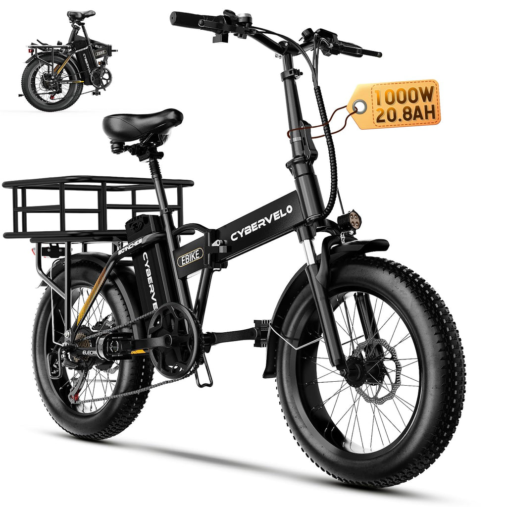 Folding Electric Bike 750W Motor 20-Inch Fat Tires