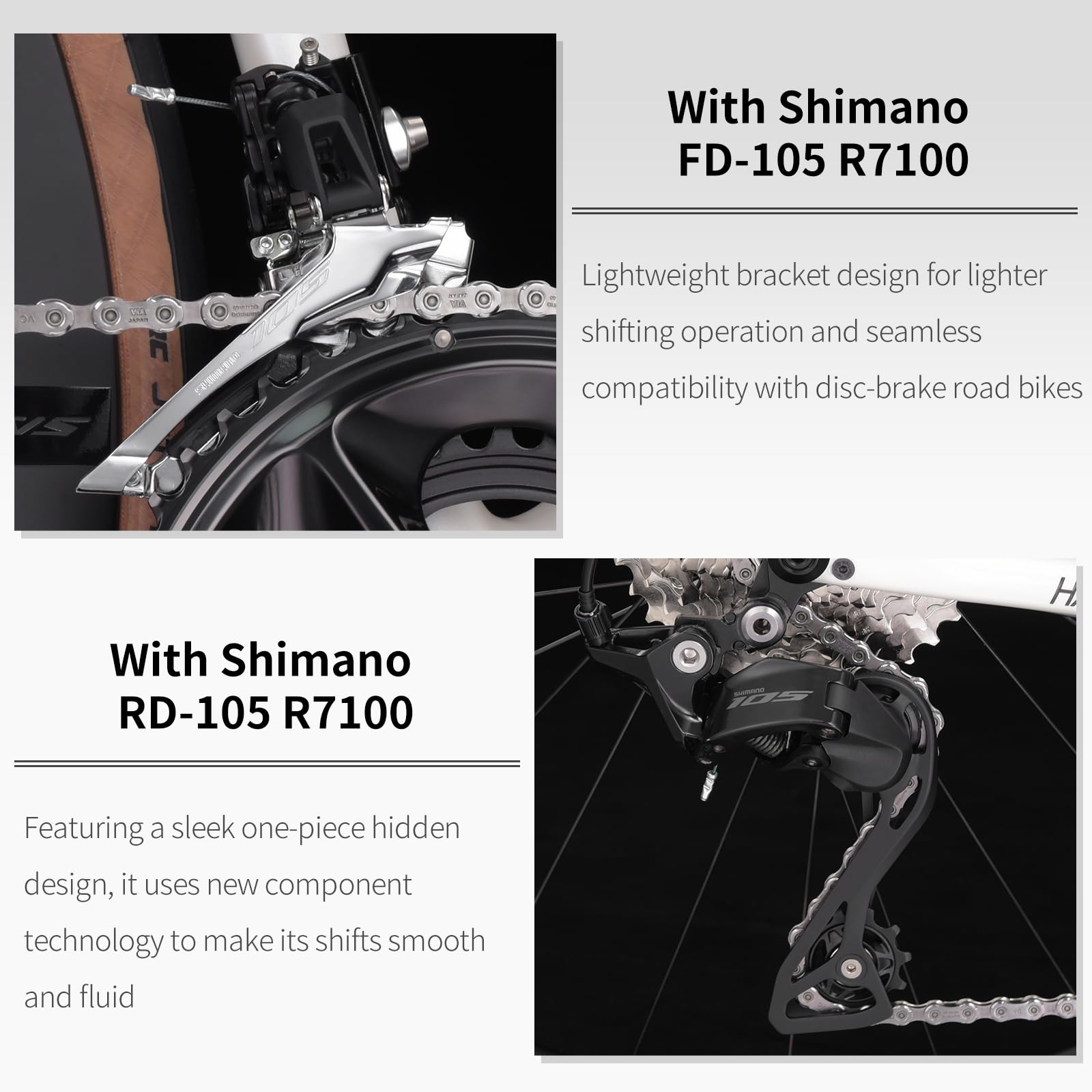Carbon Road Bike Shimano 105 R7120 24-Speed Hydraulic Disc Brake