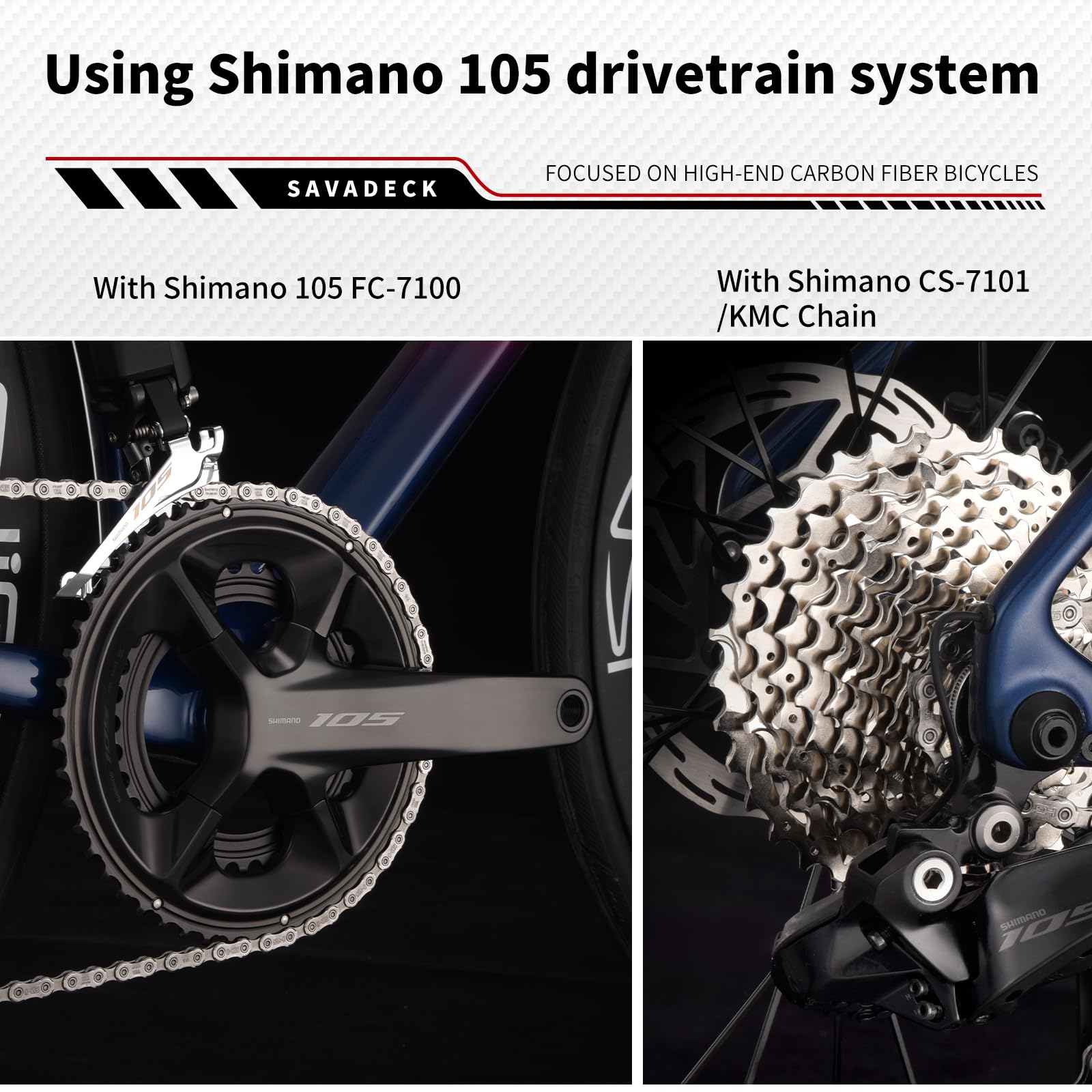 T1000 Full Carbon Road Bike Shimano 105 R7170 24-Speed Disc Brake