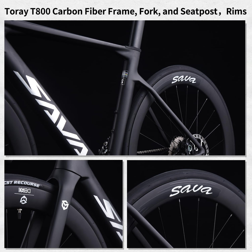 T800 Carbon Road Bike Shimano 105 R7100 24-Speed Hydraulic Disc Brake