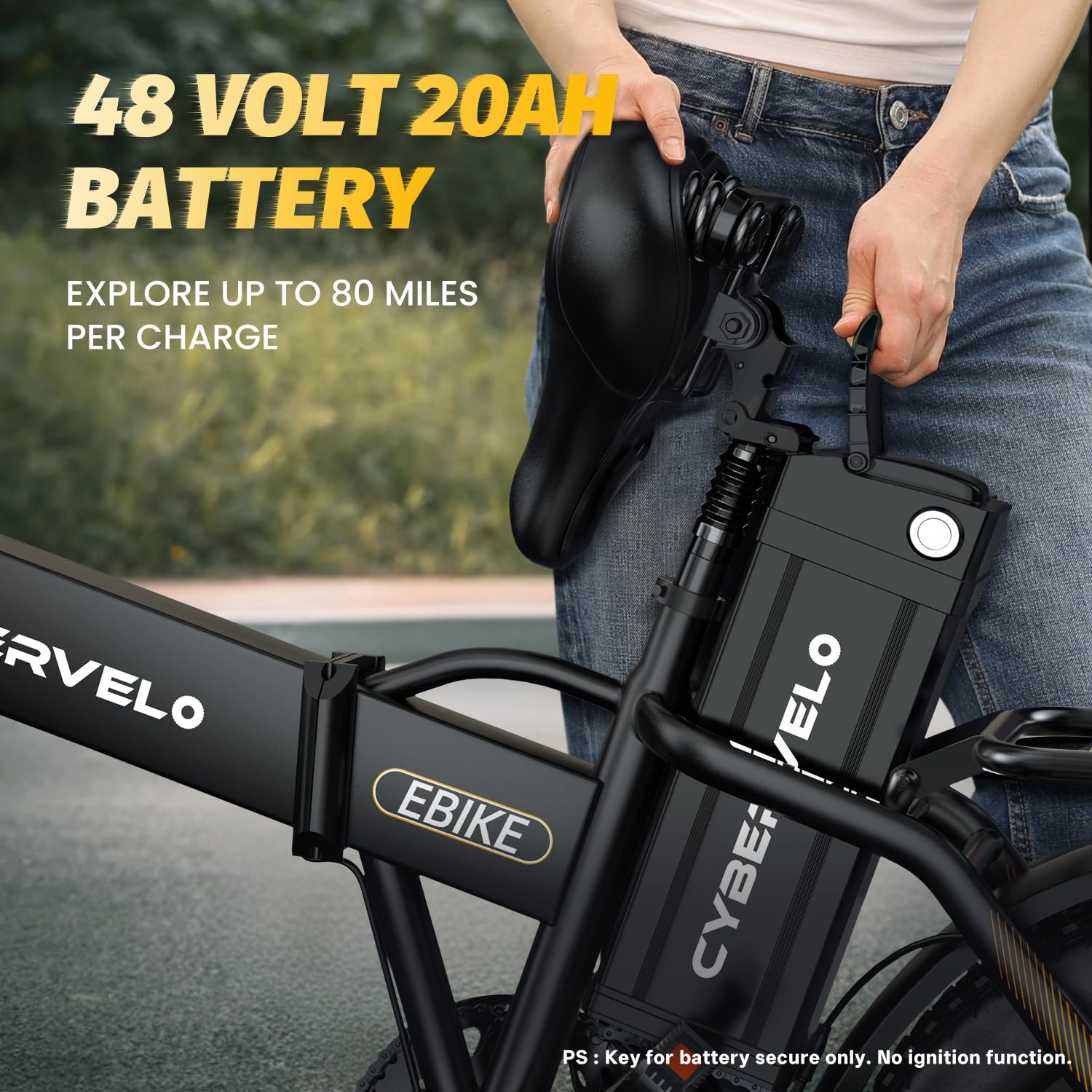 Folding Electric Bike 750W Motor 20-Inch Fat Tires