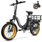 Folding Electric Bike 1000W Motor 20-Inch Fat Tires 7-Speed Step-Thru