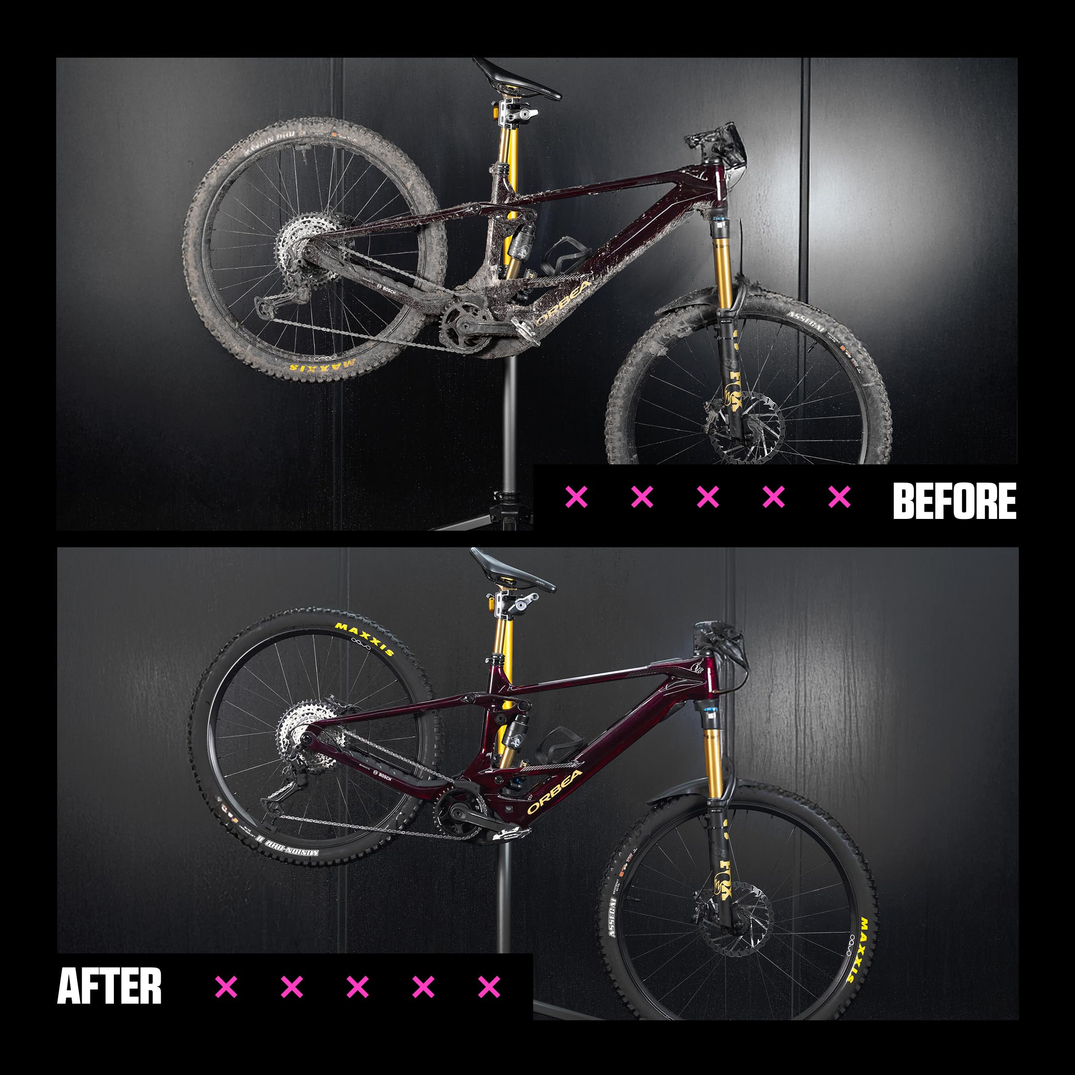 Ultimate Bike Cleaning Kit Cleaner Protectant and Brushes