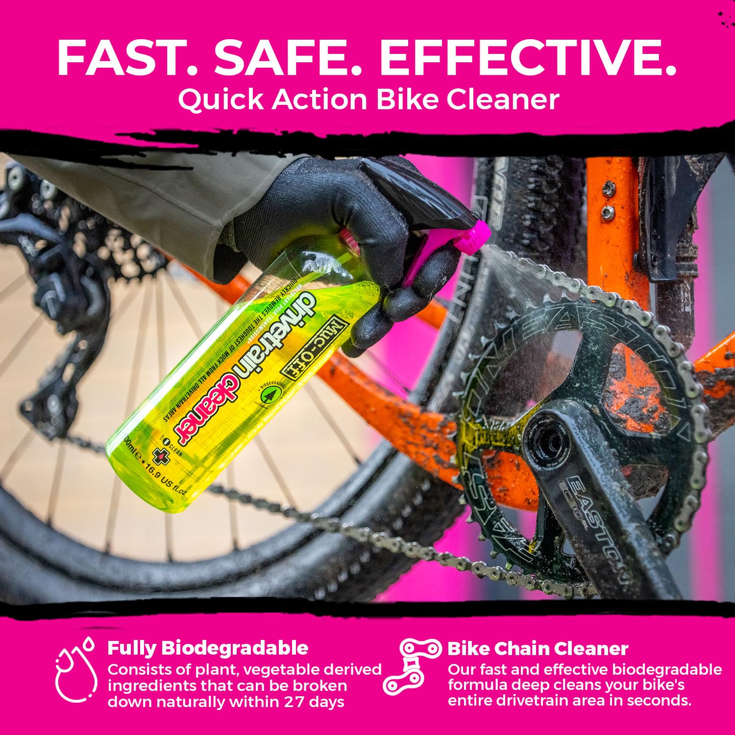 Nano Tech Bike Cleaner Biodegradable Formula Safe for Carbon Fiber
