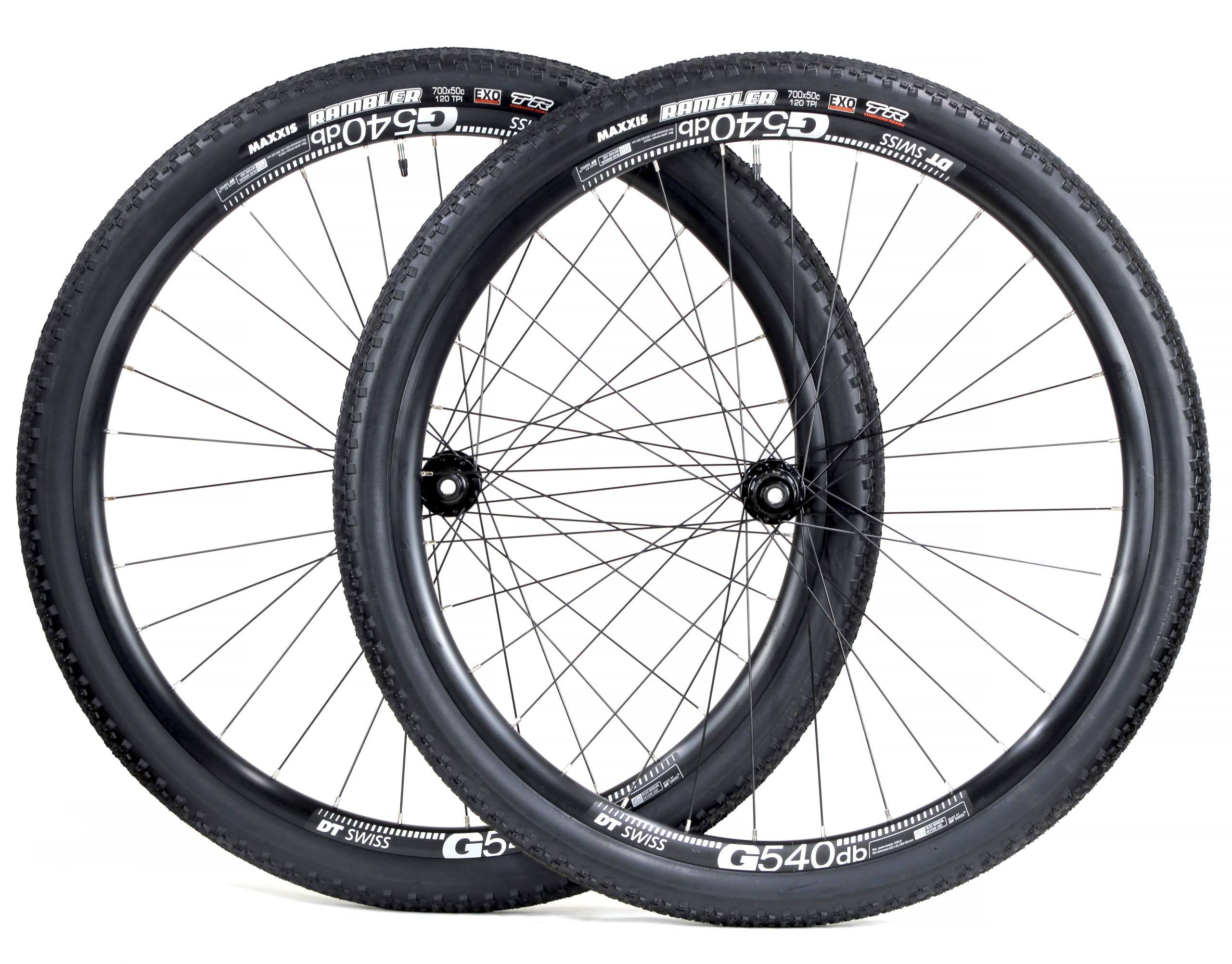 700C Gravel Bike Wheelset with 700x50 Tires Tubes and Disc Rotors