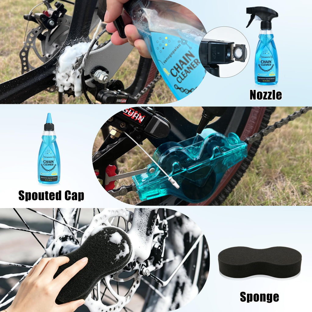 Bike Cleaning Kit Chain Cleaner Degreaser Chain Lube Tools