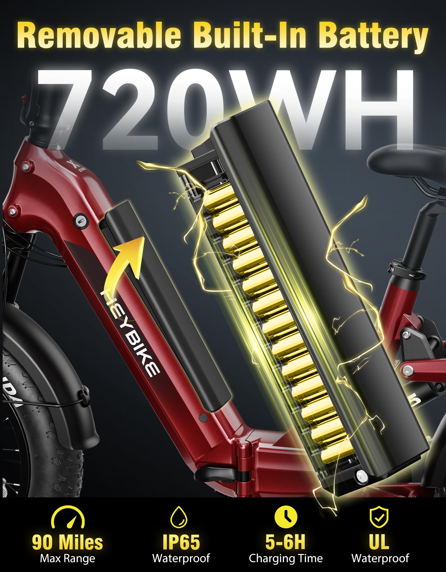 Foldable Electric Bike 1200W Motor 20x4.0 Fat Tires Hydraulic Brakes