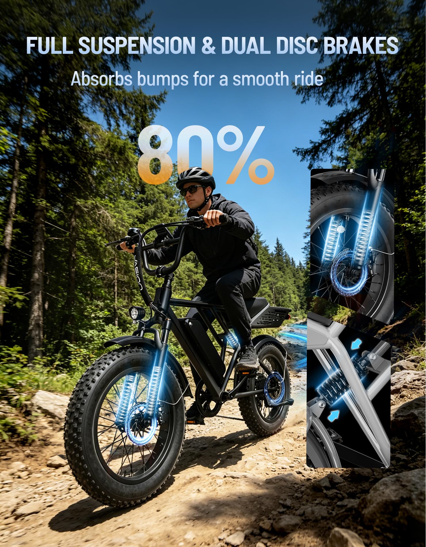 Electric Dirt Bike 2000W/3000W Peak Motor Fat Tires Hydraulic Brakes