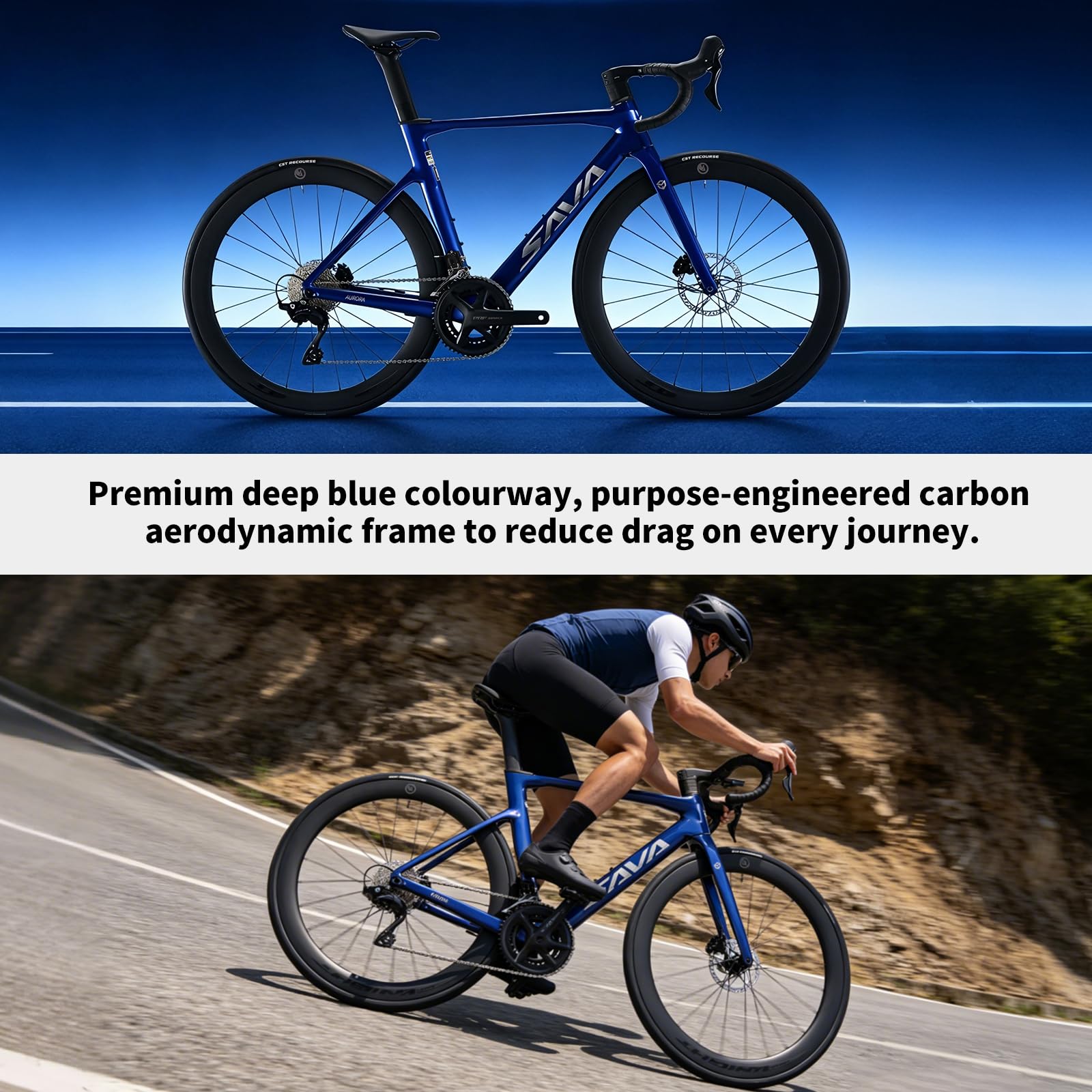 Full Carbon Racing Bike Shimano R7120 24-Speed Hydraulic Disc Brake