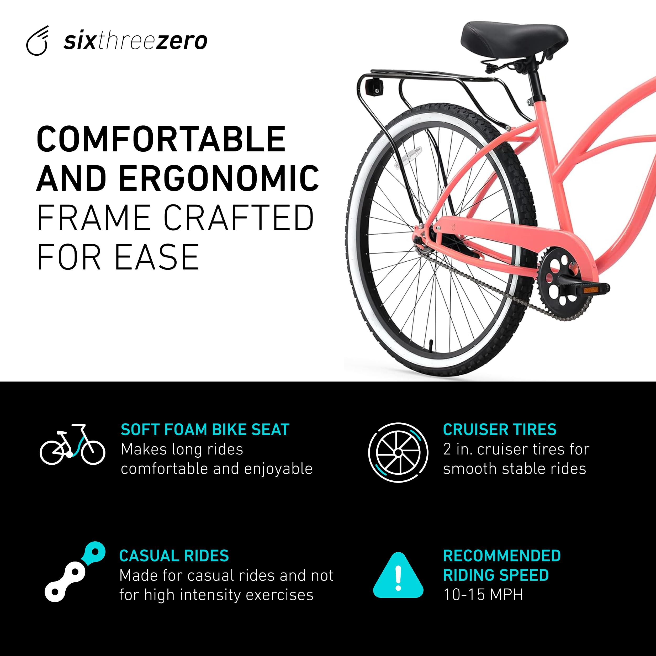 sixthreezero Around The Block Women's Beach Cruiser Bike