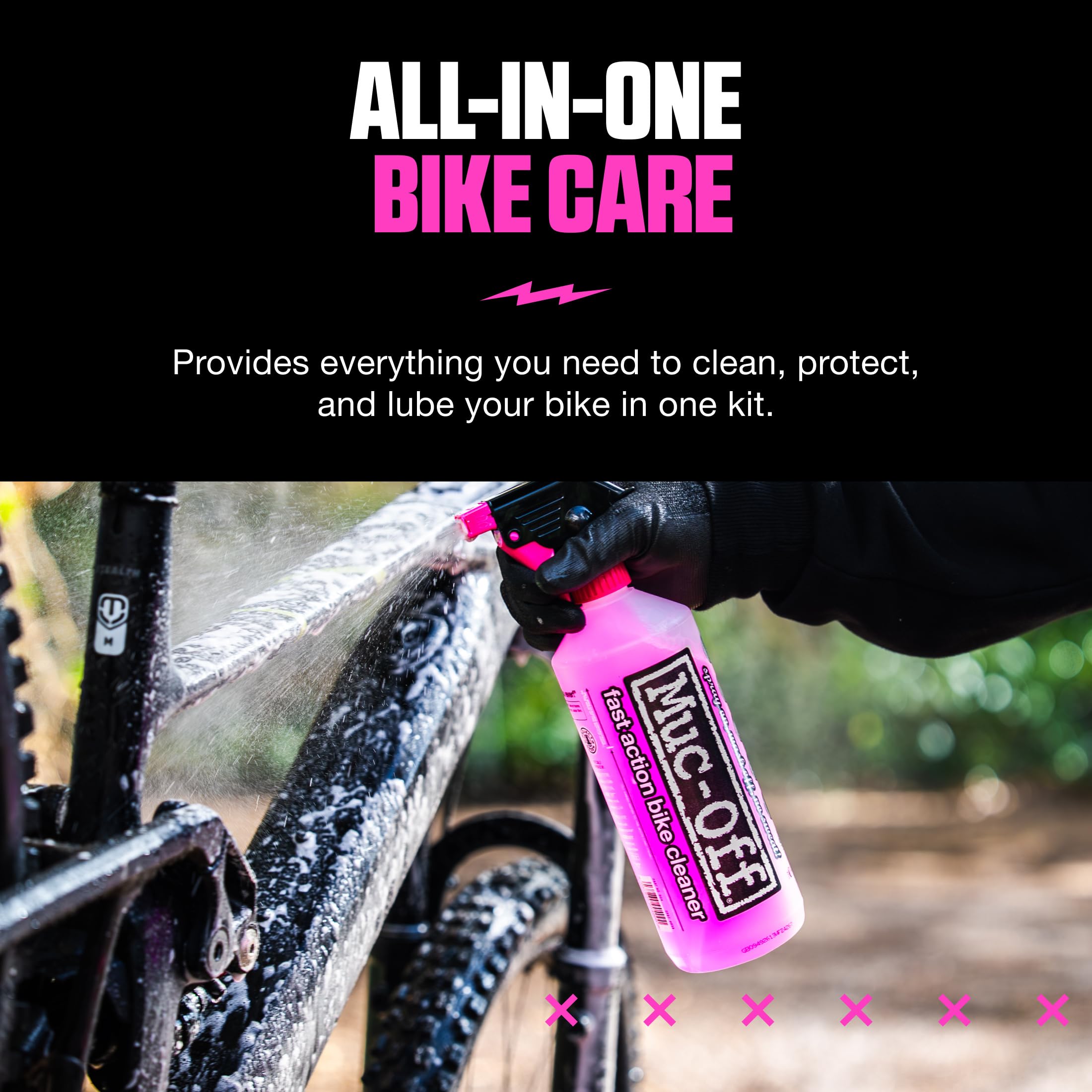 Ultimate Bike Cleaning Kit Cleaner Protectant and Brushes