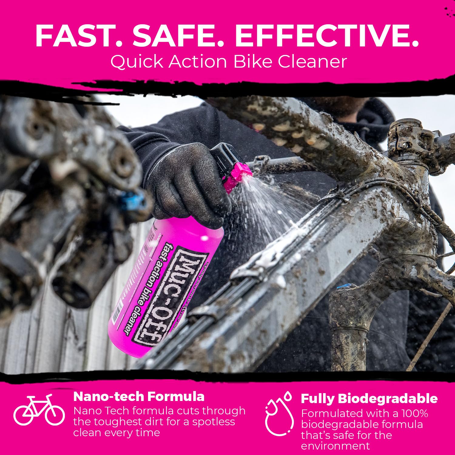Nano Tech Bike Cleaner Biodegradable Formula Safe for Carbon Fiber
