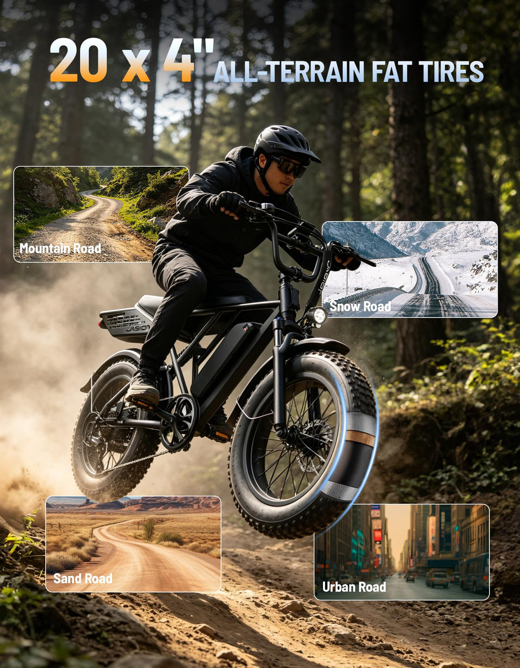 Electric Dirt Bike 2000W/3000W Peak Motor Fat Tires Hydraulic Brakes