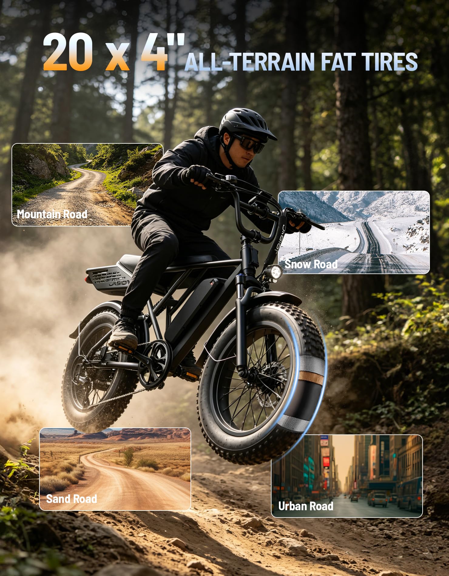 Electric Dirt Bike 2000W/3000W Peak Motor Fat Tires Hydraulic Brakes