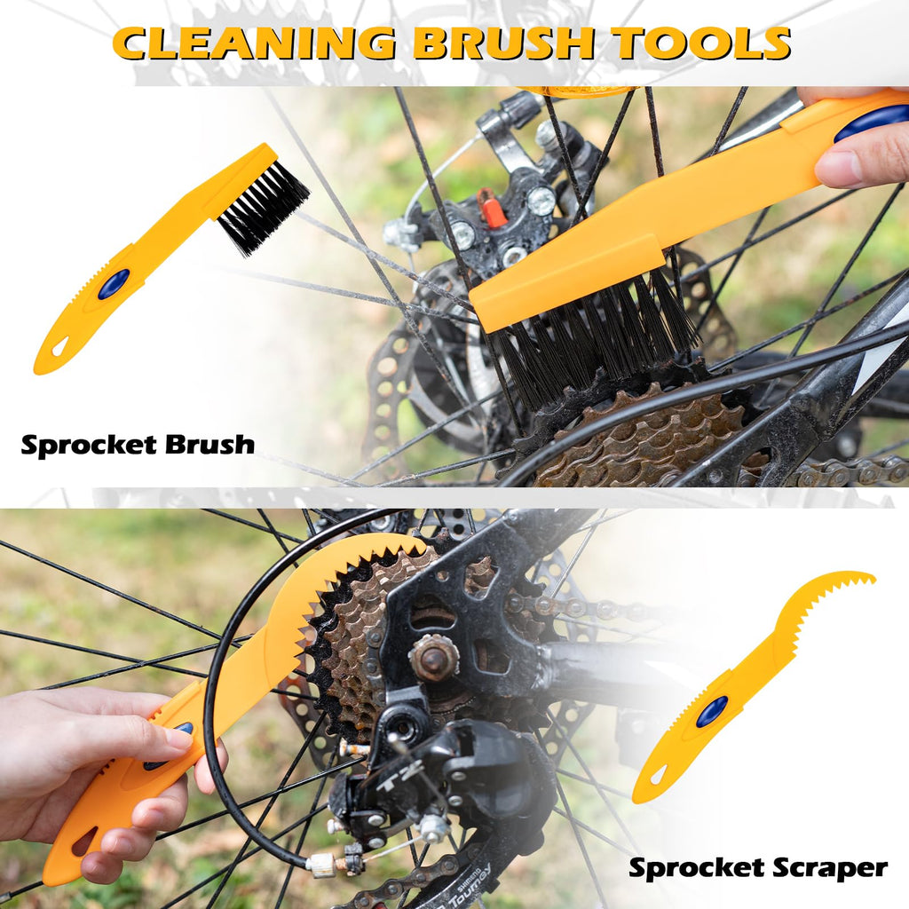 Bike Cleaner Kit with Degreaser Lubricant Chain Cleaning Tools