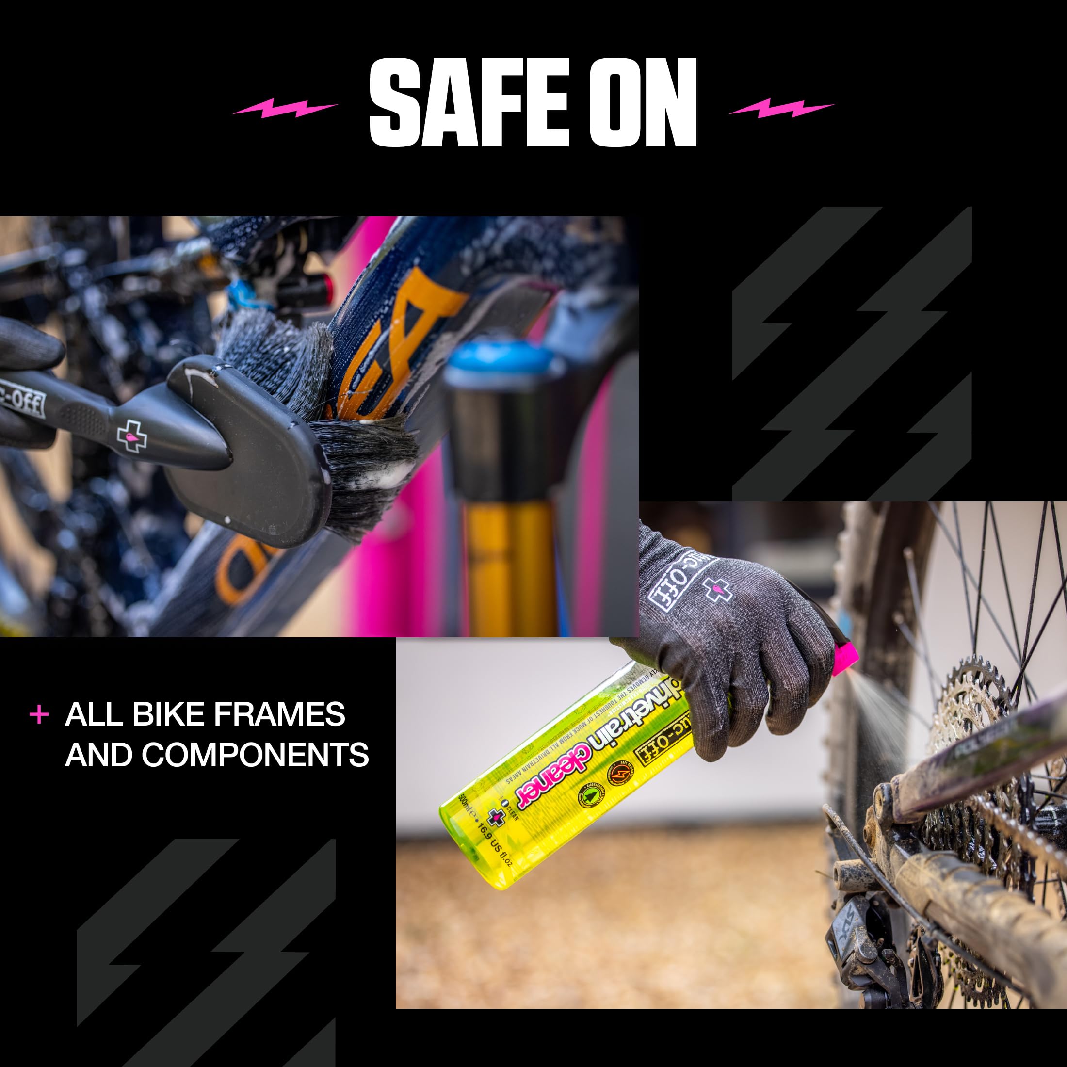 Ultimate Bike Cleaning Kit Cleaner Protectant and Brushes