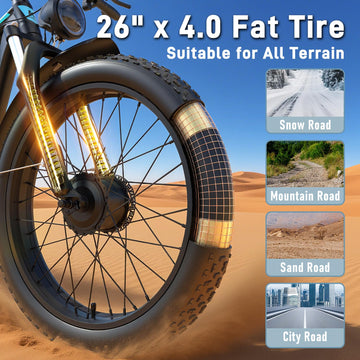 2500W Peak 26" Fat Tire Electric Bike
