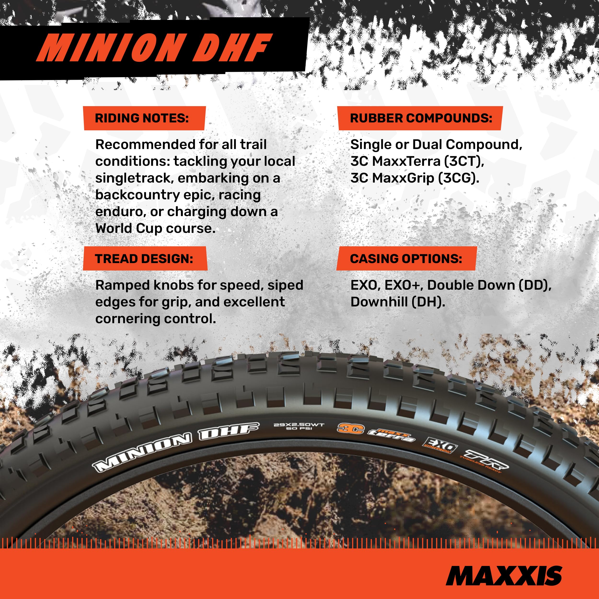 Mountain Bike Tire 2-Pack Tubeless MTB Tread
