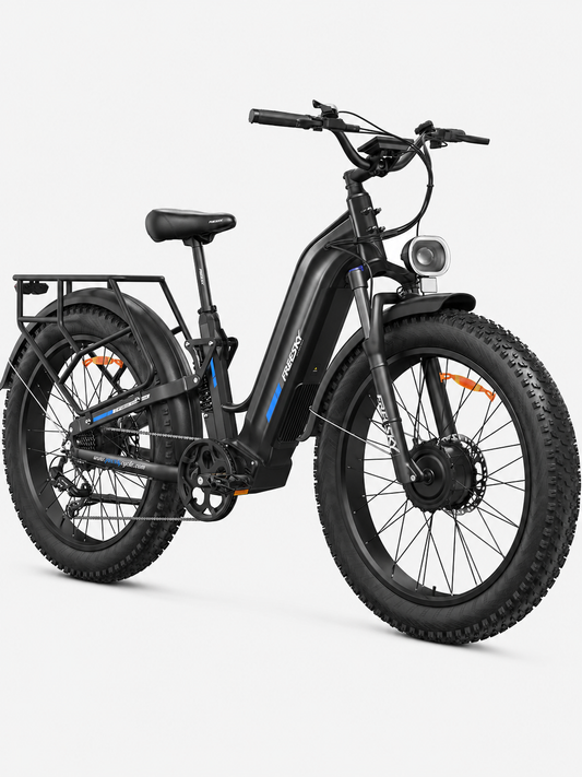 Dual Motor Electric Mountain Bike Full Suspension 26-Inch Fat Tires